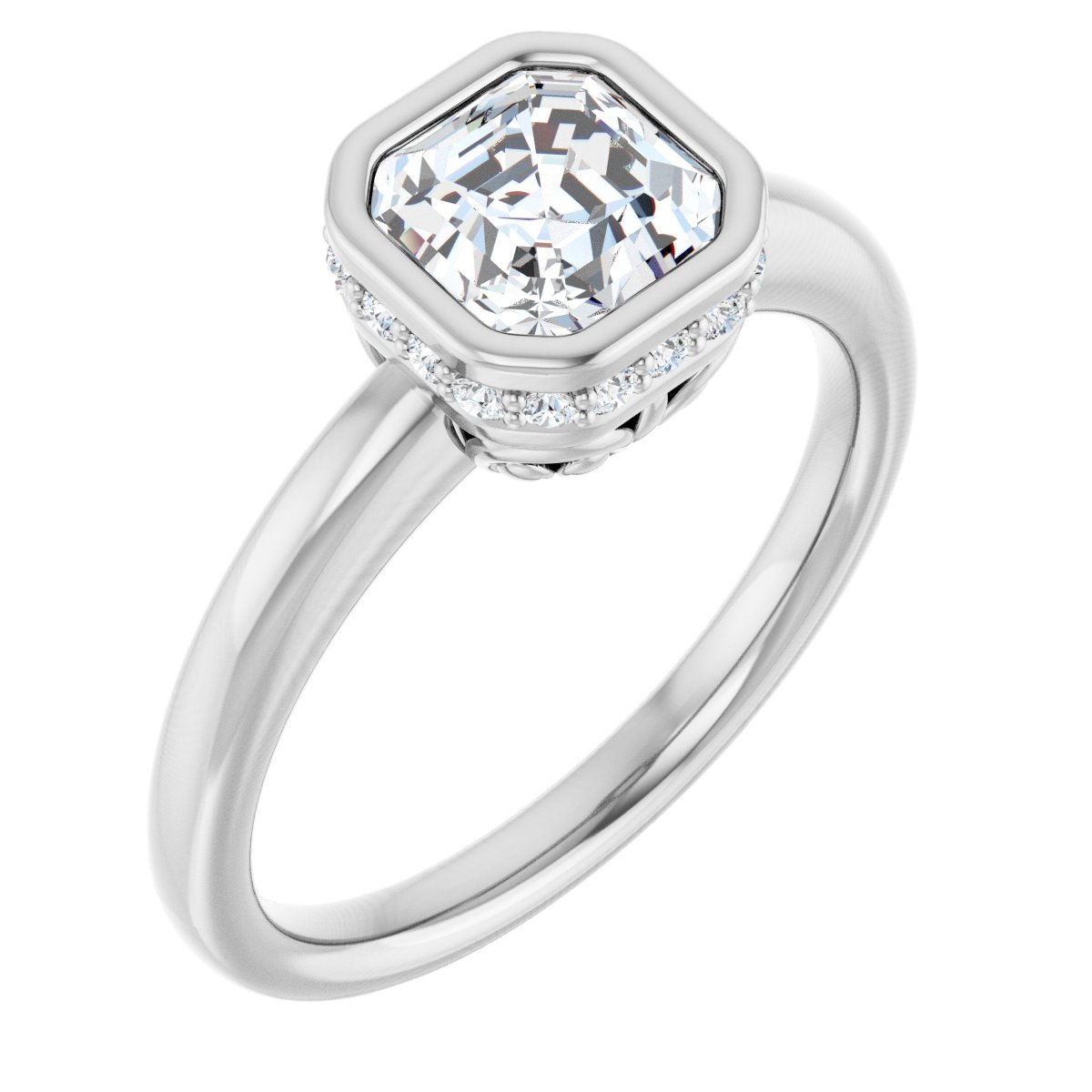 Bezel-Set Engagement Ring