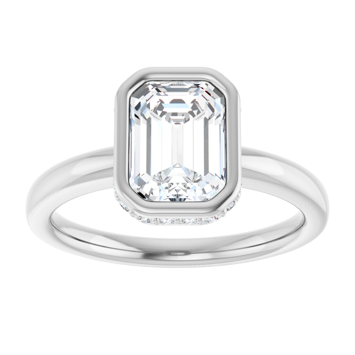 Bezel-Set Engagement Ring
