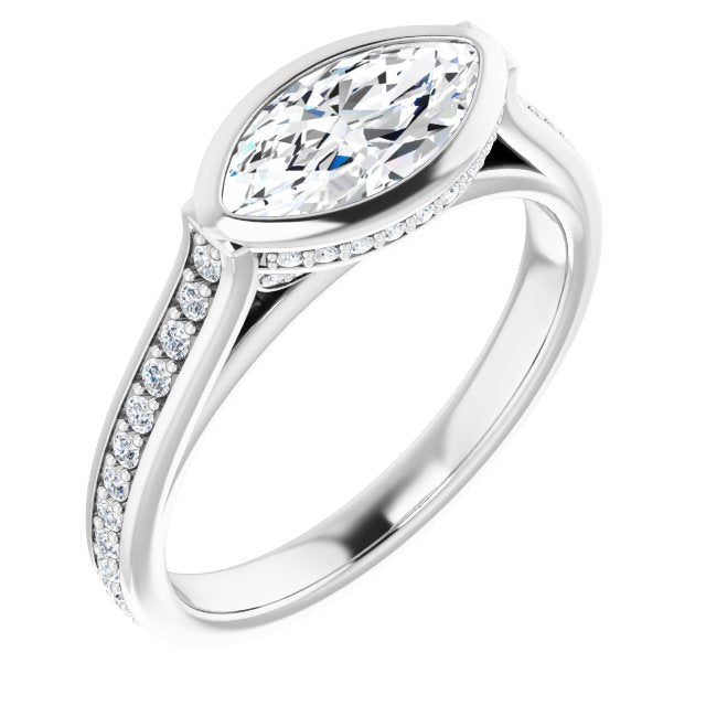 Bezel-Set Engagement Ring