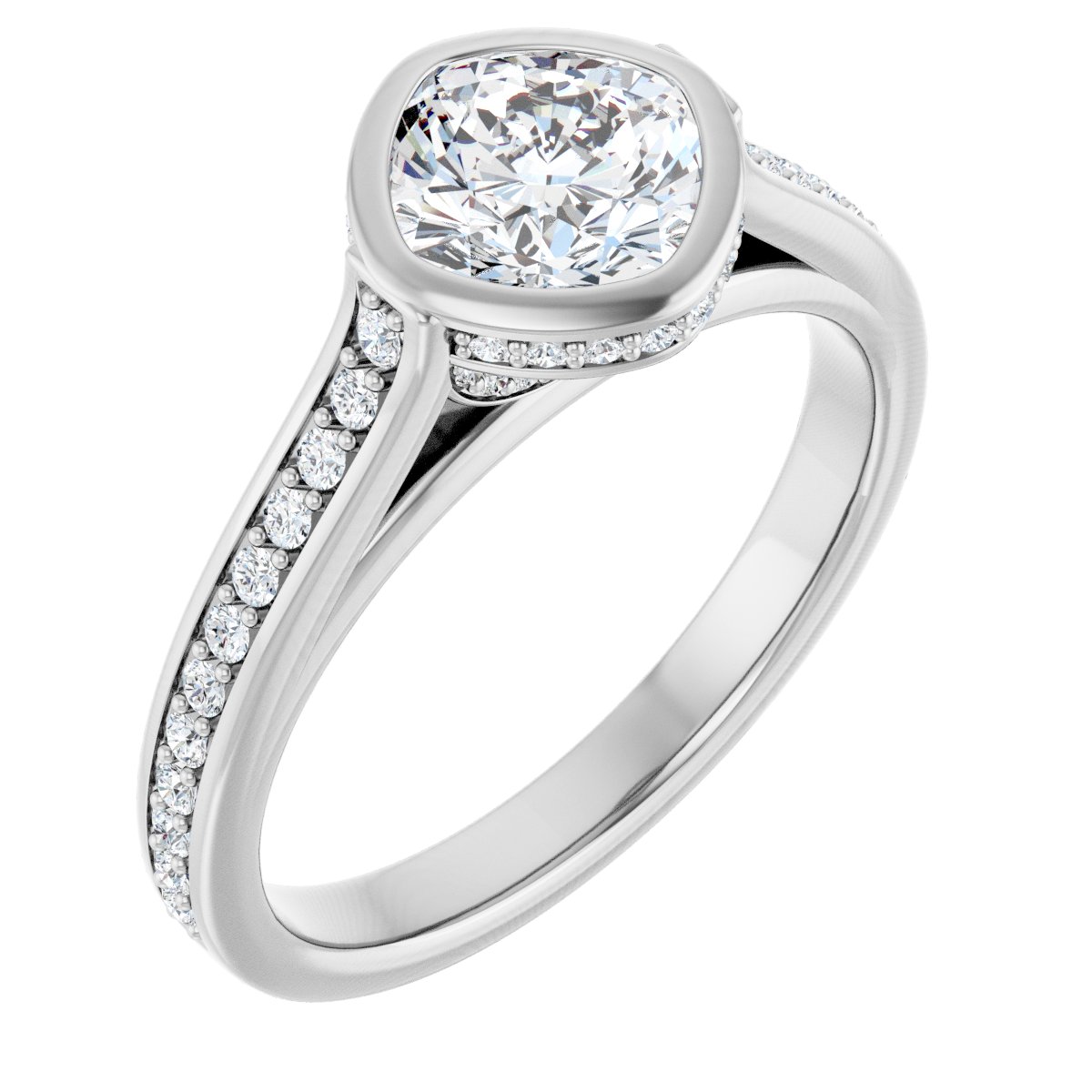 Bezel-Set Engagement Ring