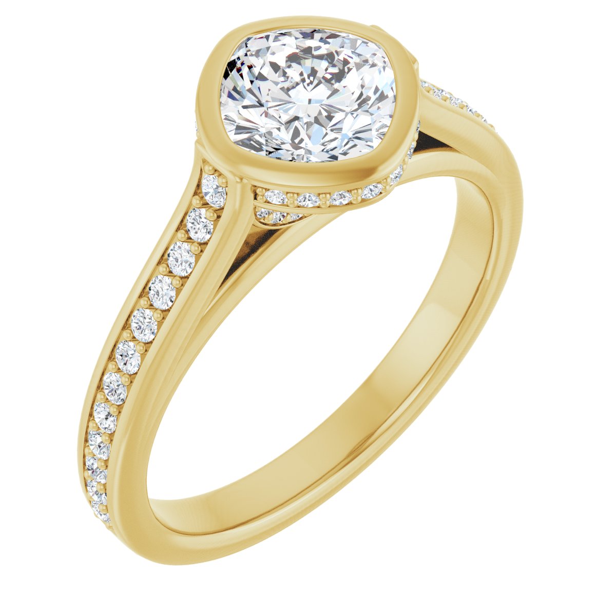Bezel-Set Engagement Ring