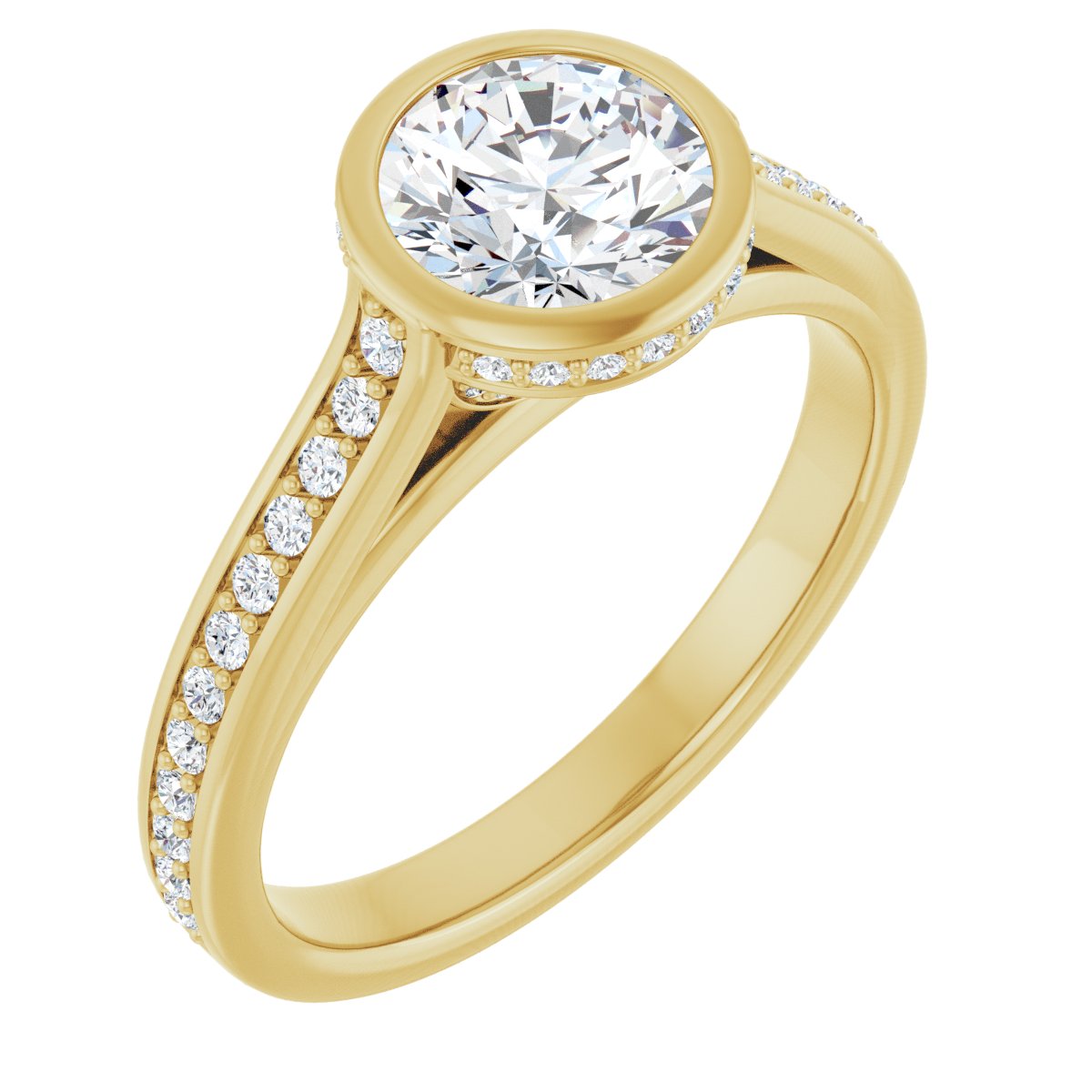 Bezel-Set Engagement Ring