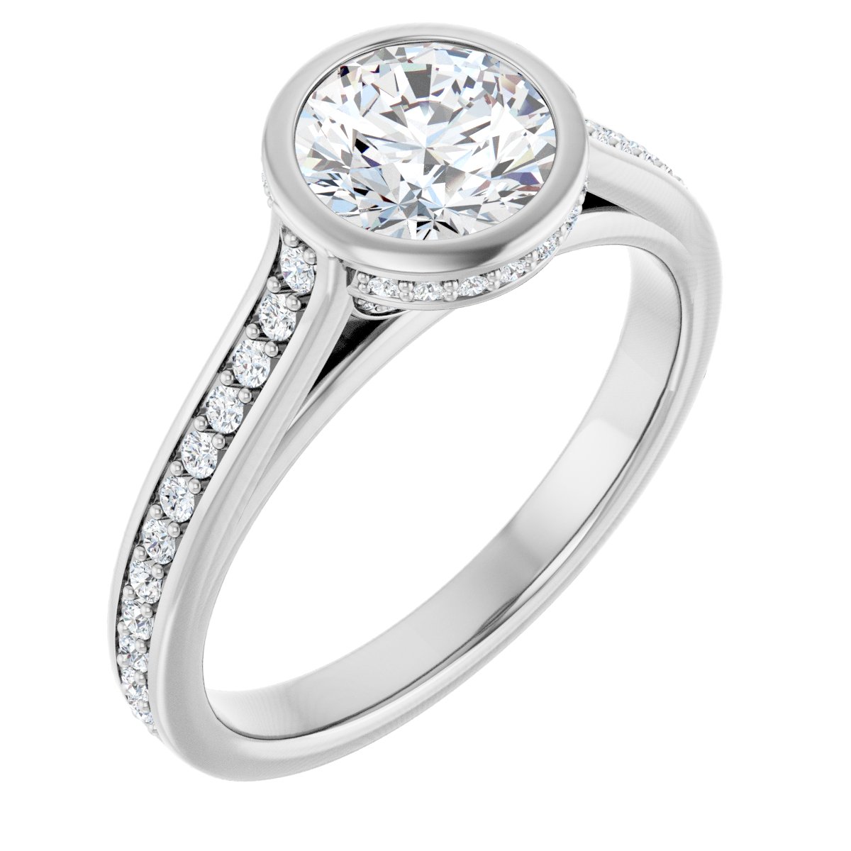 Bezel-Set Engagement Ring
