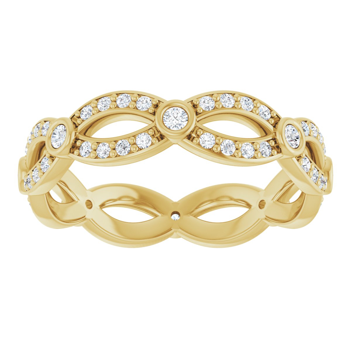 Round Diamond Infinity Band