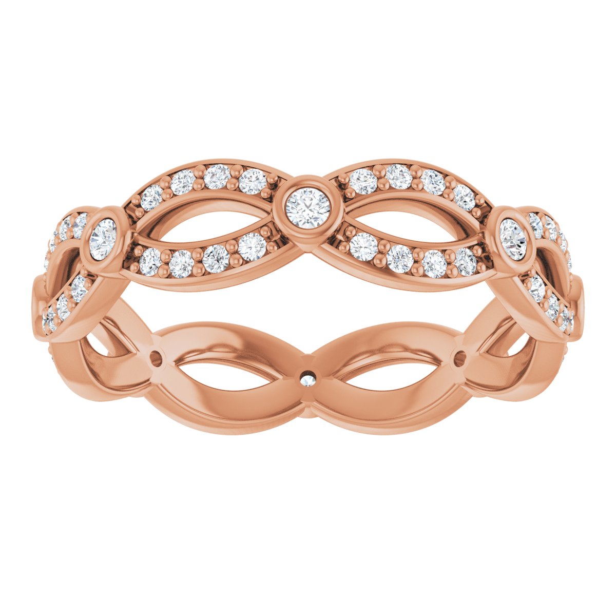 Round Diamond Infinity Band