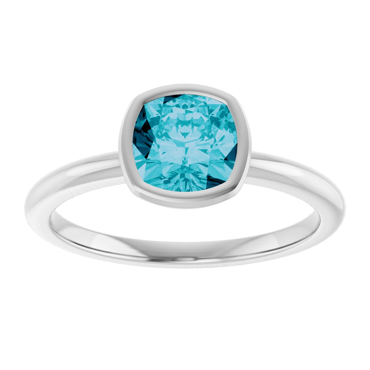 Solitaire Ring - Natural London Blue Topaz
