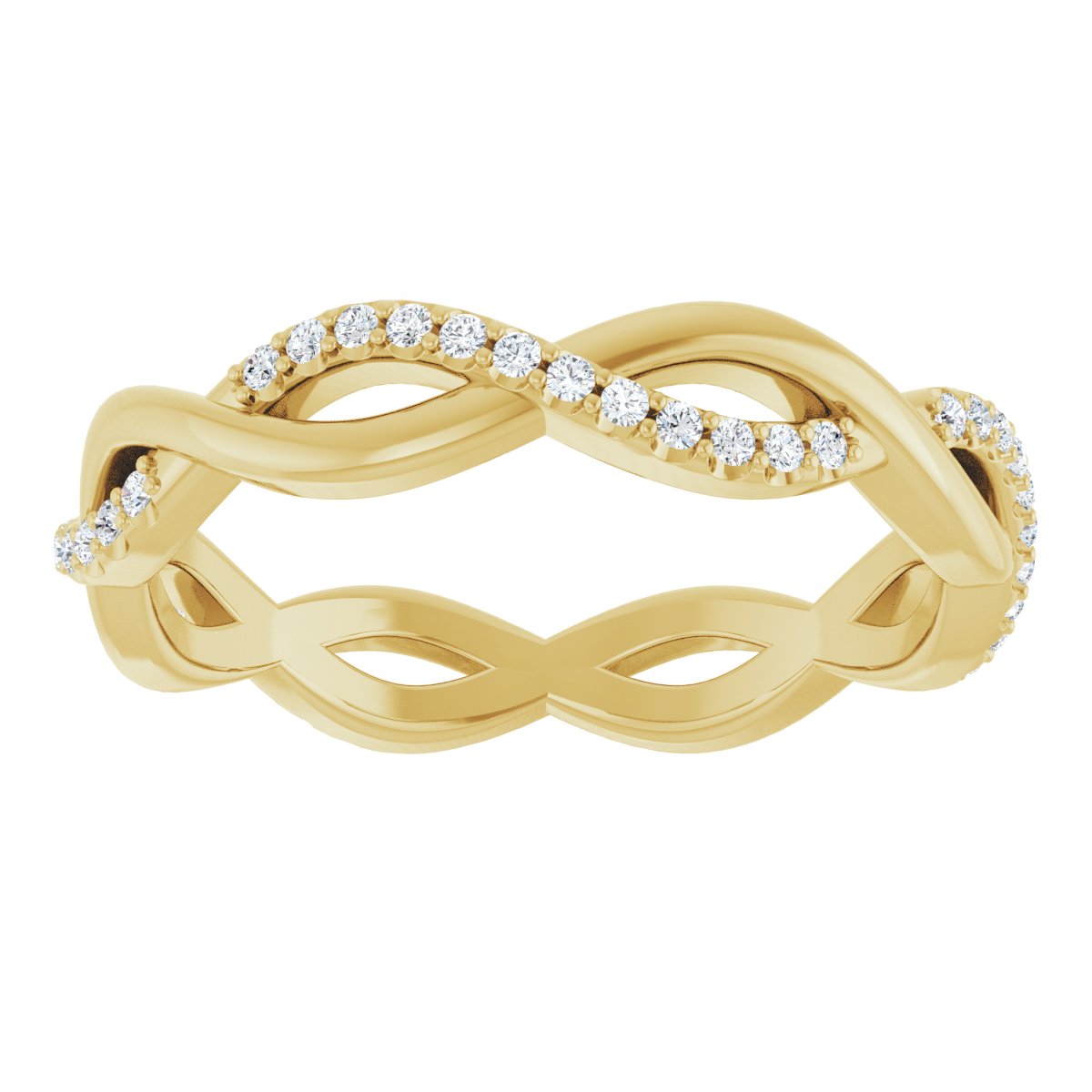 Elegant Twist Infinity Diamond Band