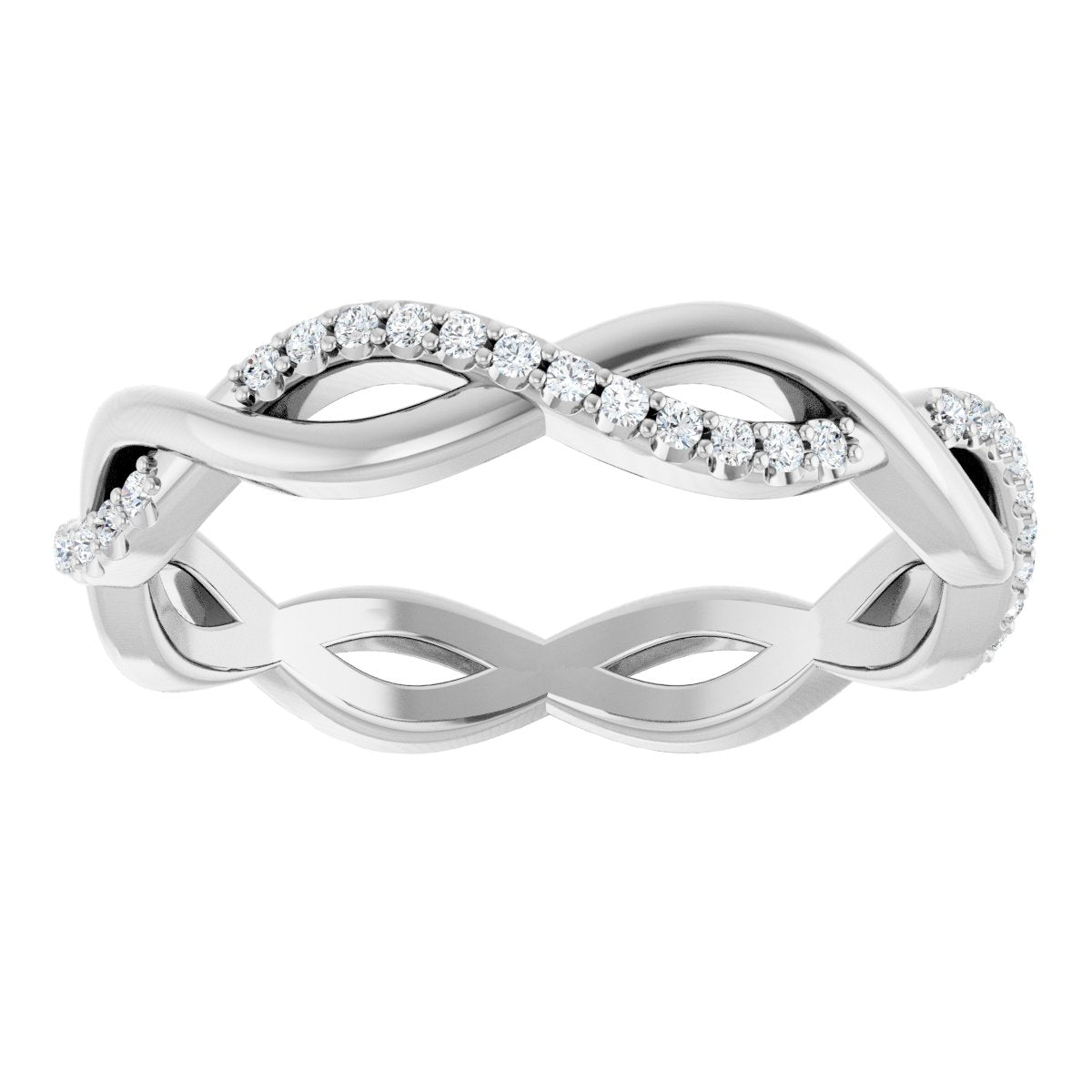 Elegant Twist Infinity Diamond Band