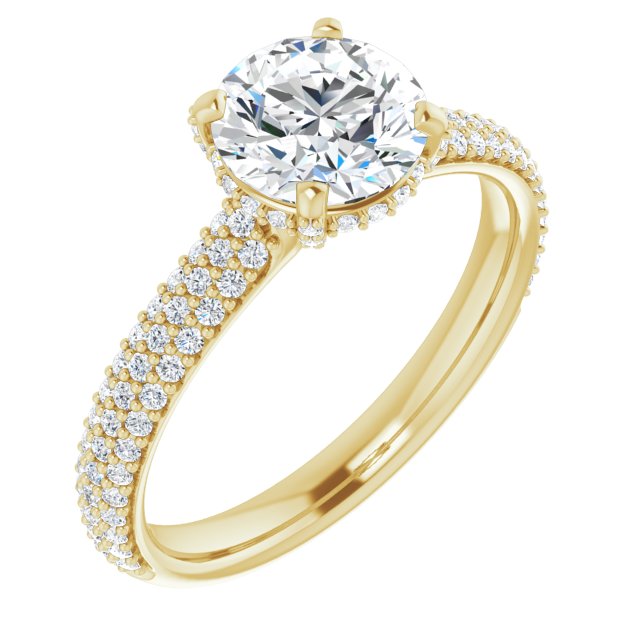 Pavé Accented Engagement Ring