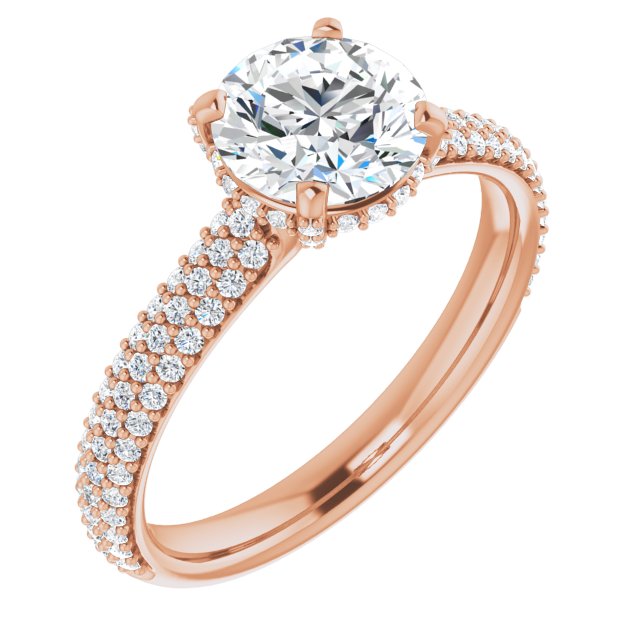 Pavé Accented Engagement Ring