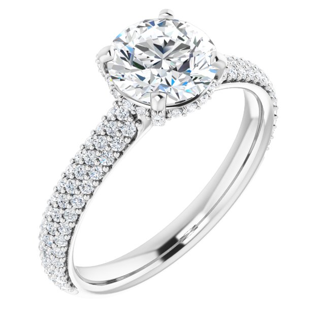 Pavé Accented Engagement Ring