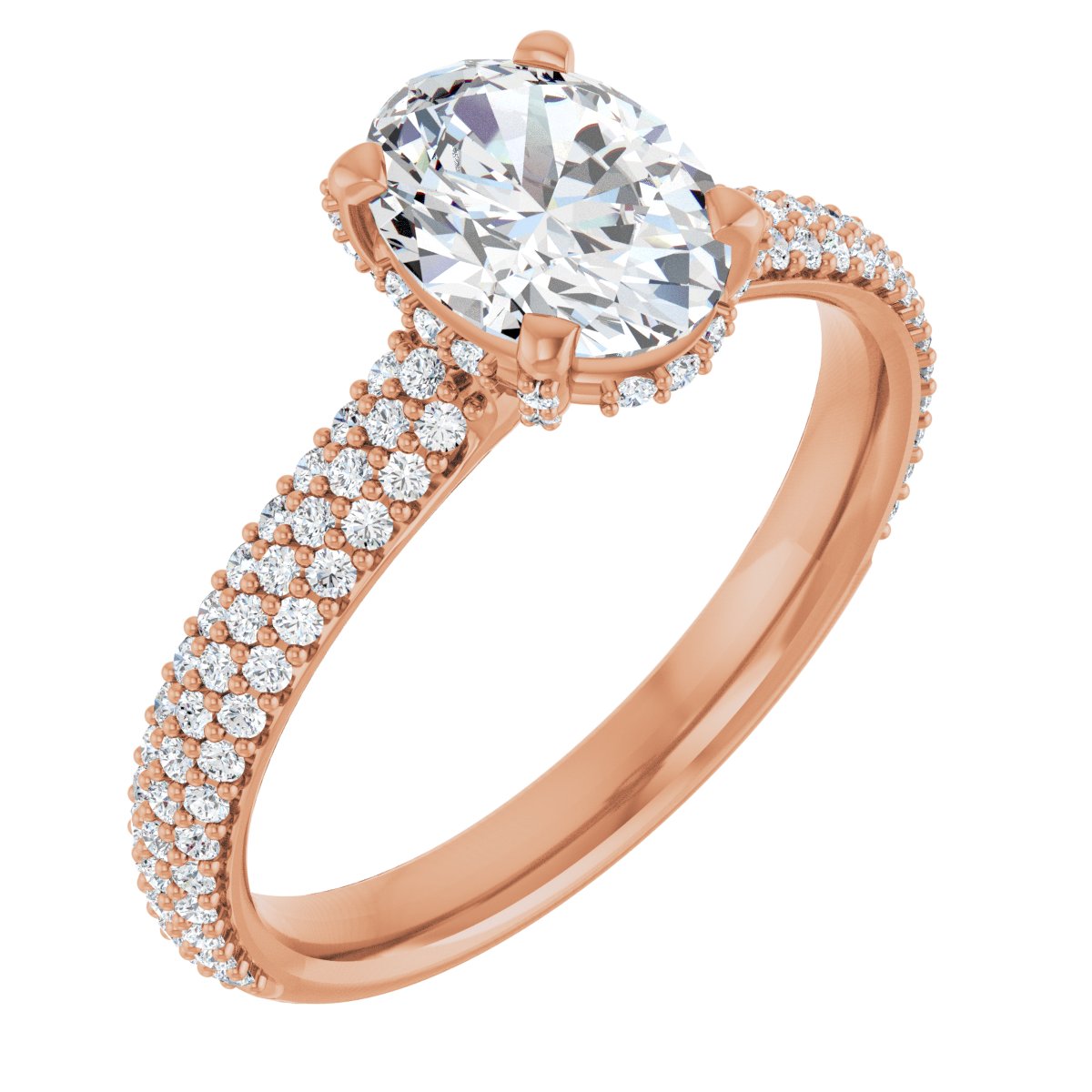 Pavé Accented Engagement Ring