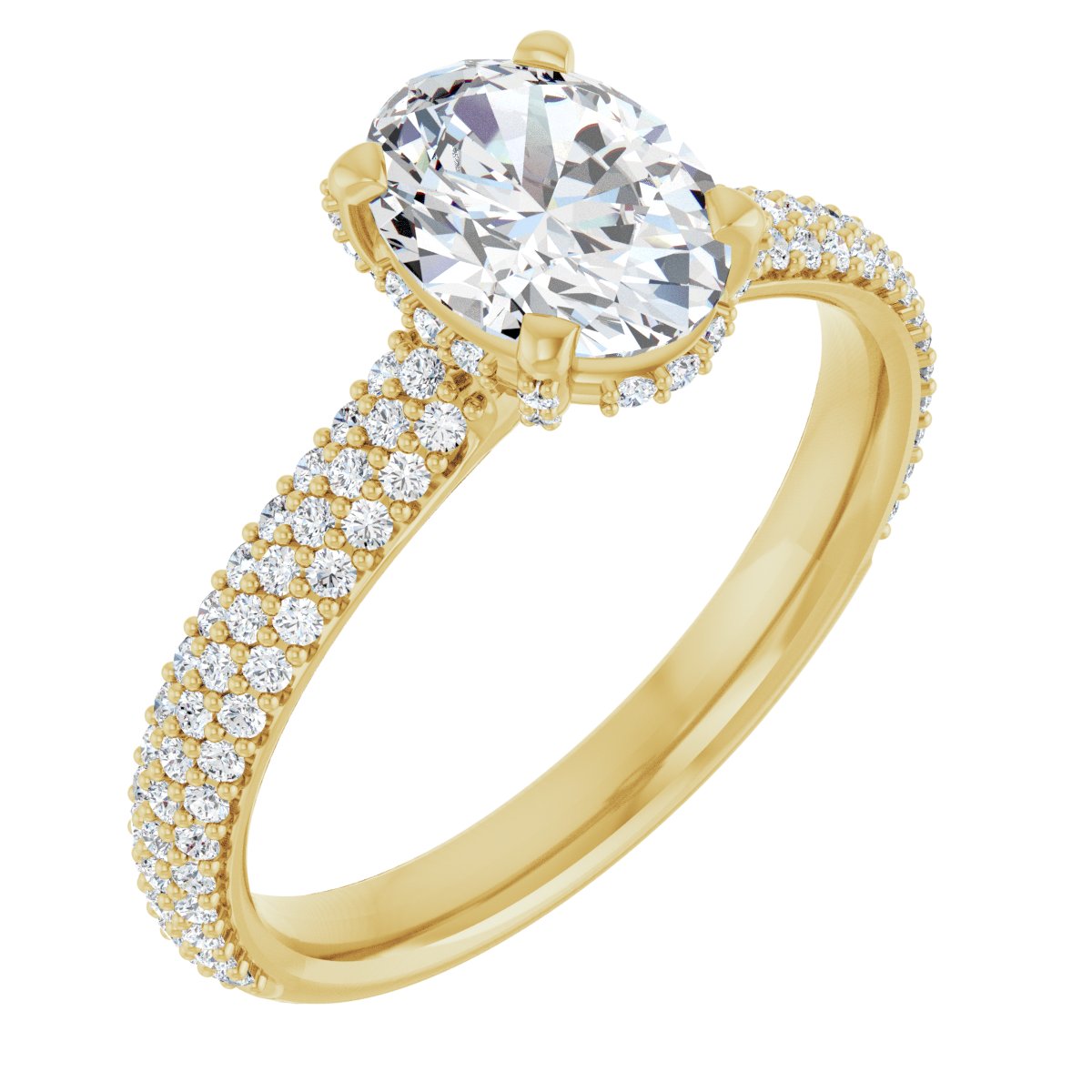 Pavé Accented Engagement Ring