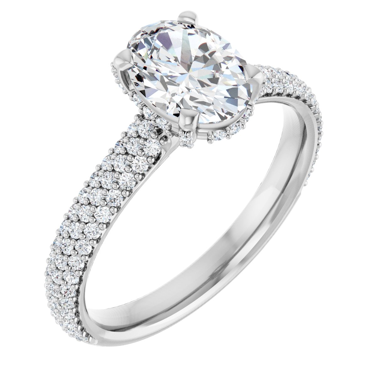 Pavé Accented Engagement Ring