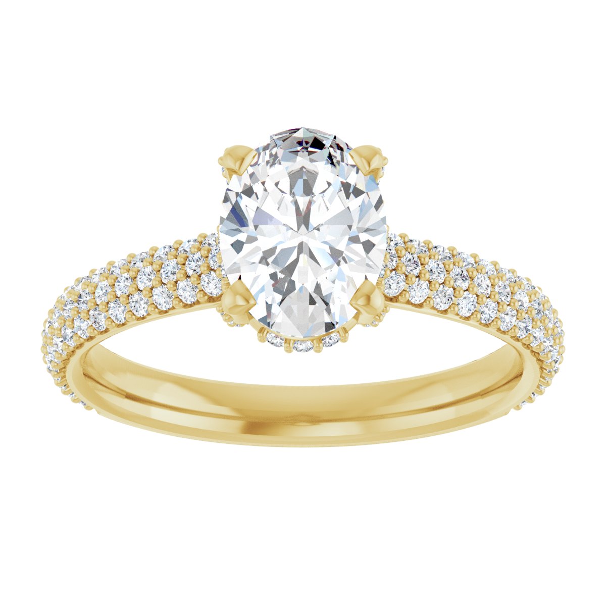 Pavé Accented Engagement Ring
