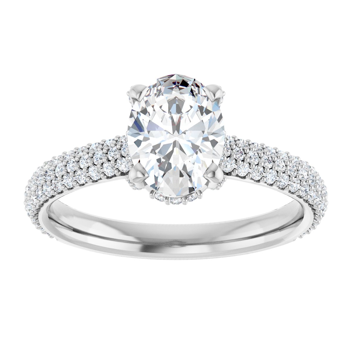 Pavé Accented Engagement Ring