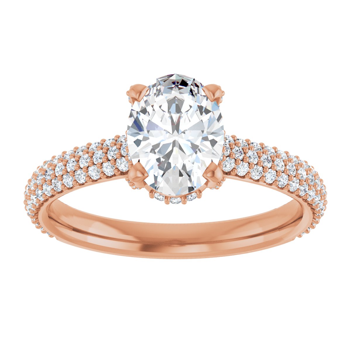 Pavé Accented Engagement Ring