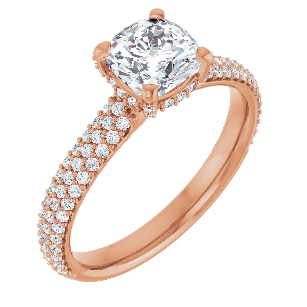 Pavé Accented Engagement Ring