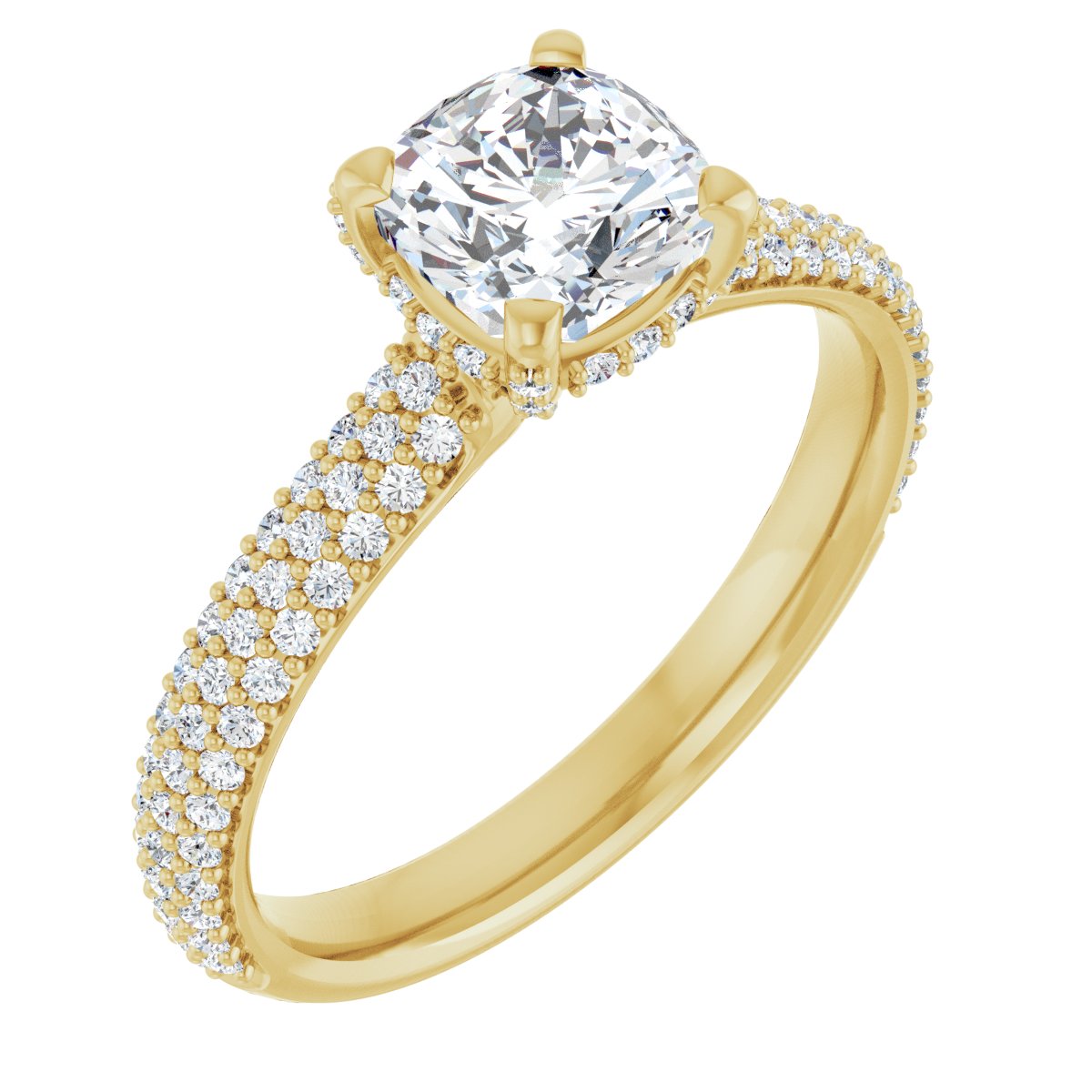 Pavé Accented Engagement Ring