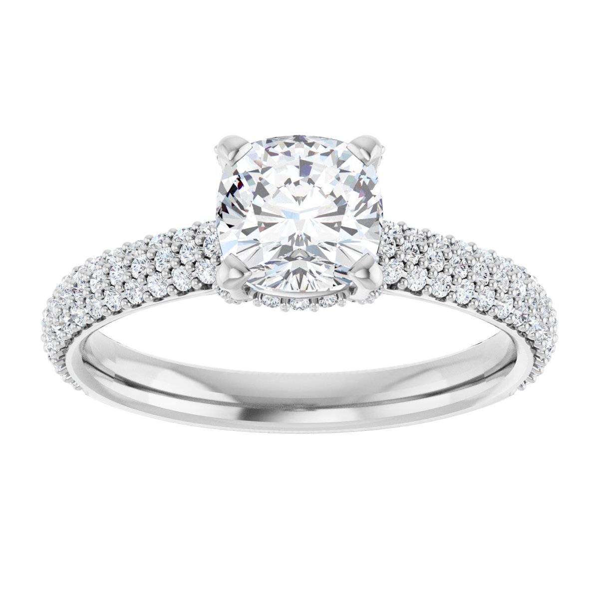 Pavé Accented Engagement Ring