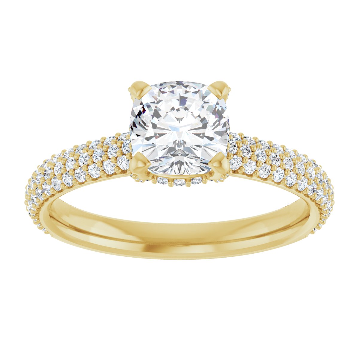 Pavé Accented Engagement Ring