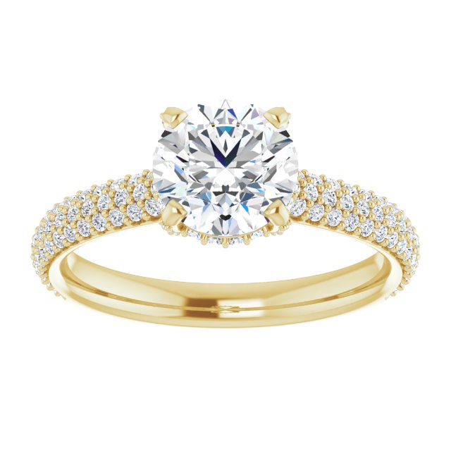 Pavé Accented Engagement Ring