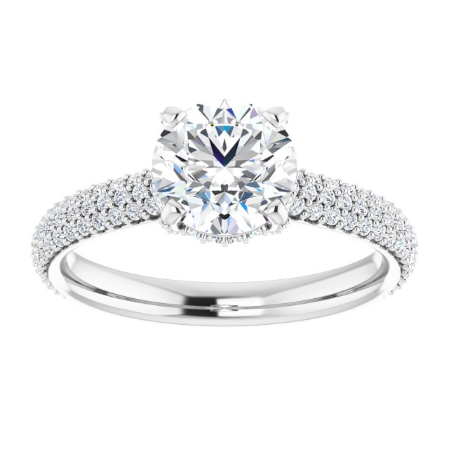 Pavé Accented Engagement Ring