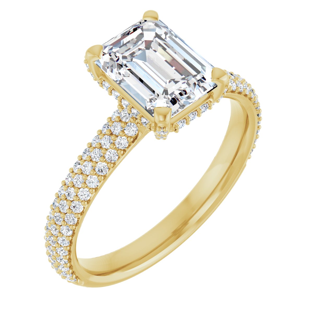 Pavé Accented Engagement Ring