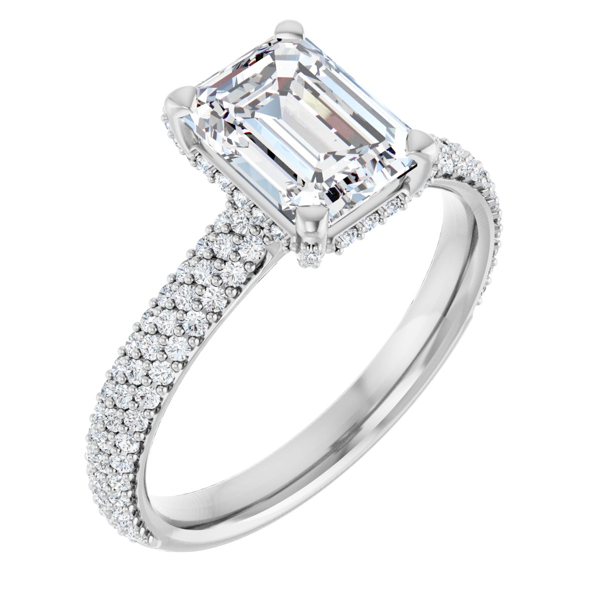 Pavé Accented Engagement Ring