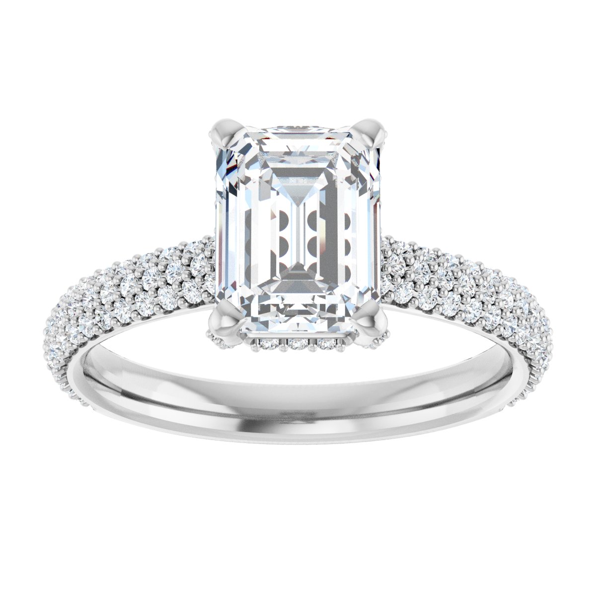 Pavé Accented Engagement Ring