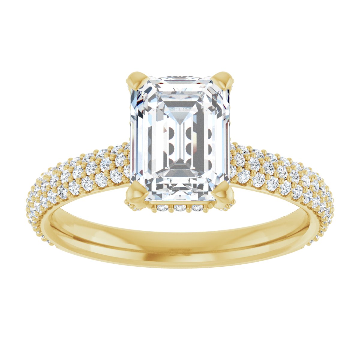 Pavé Accented Engagement Ring
