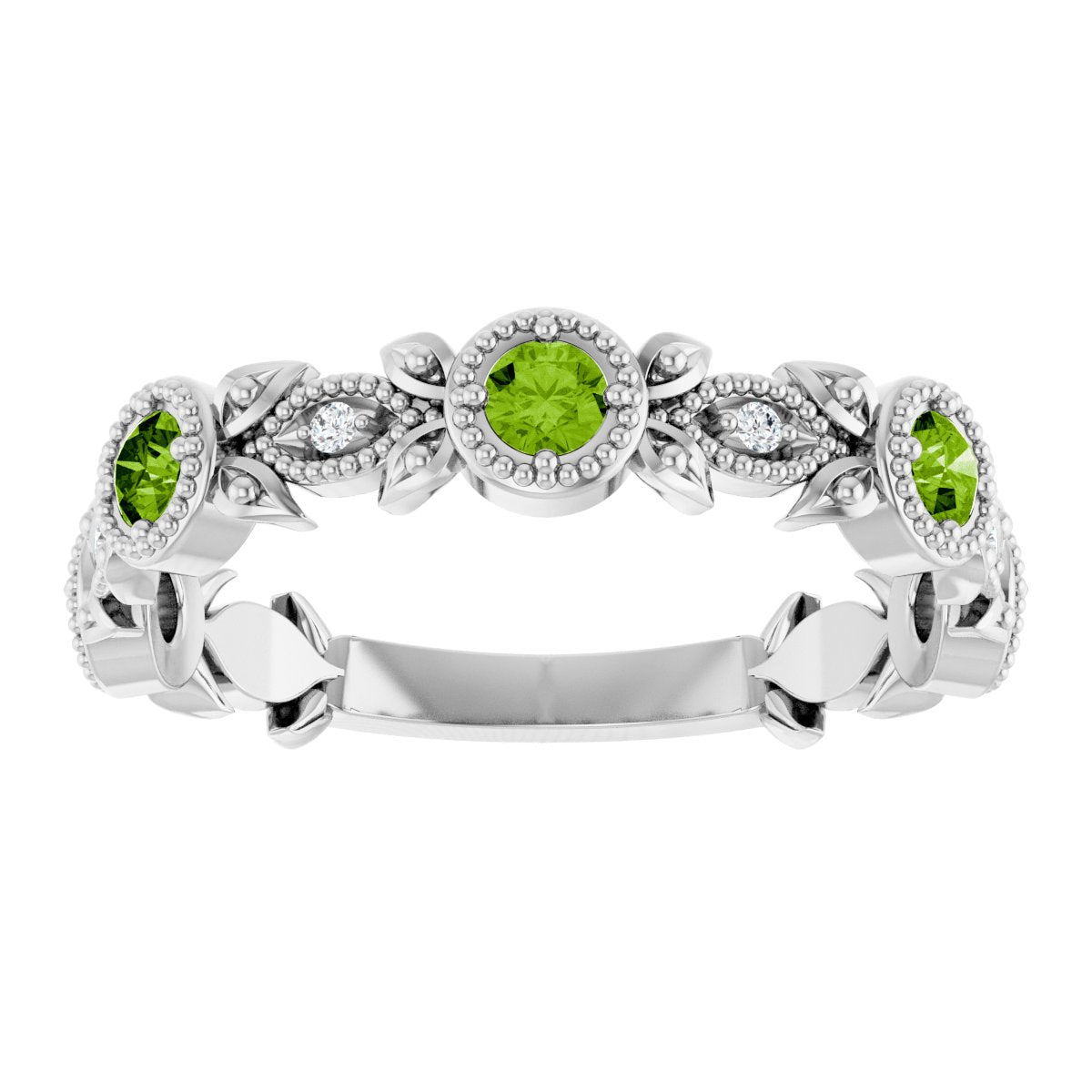 Leaf Ring -  Natural Peridot