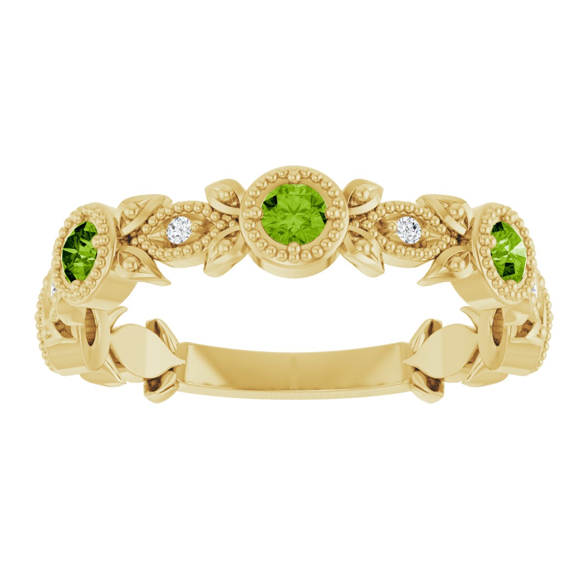 Leaf Ring -  Natural Peridot