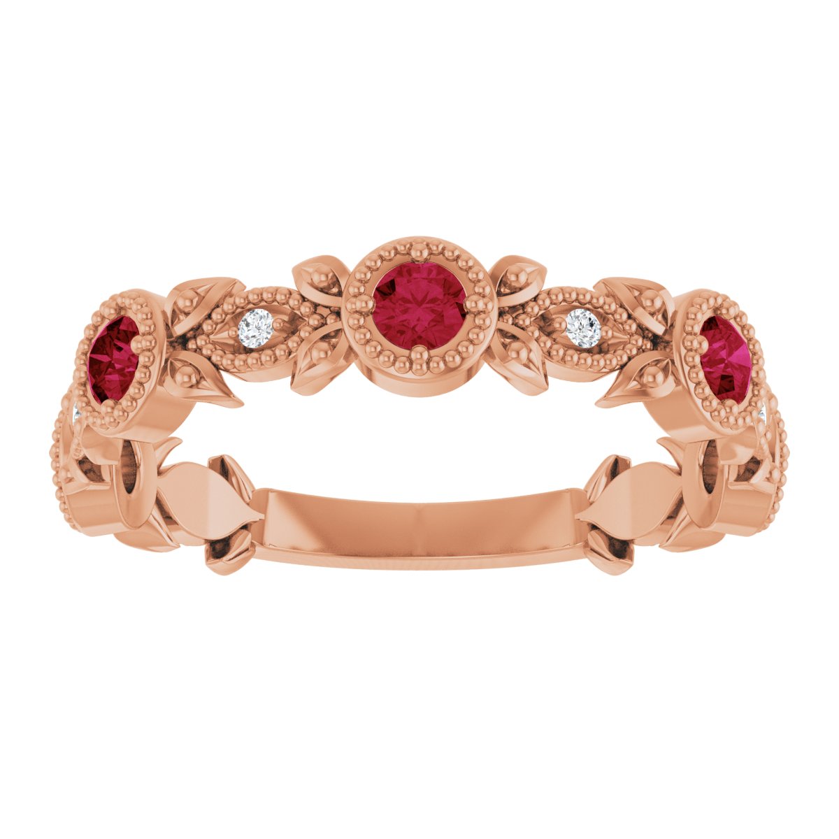 Leaf Ring -  Natural Ruby