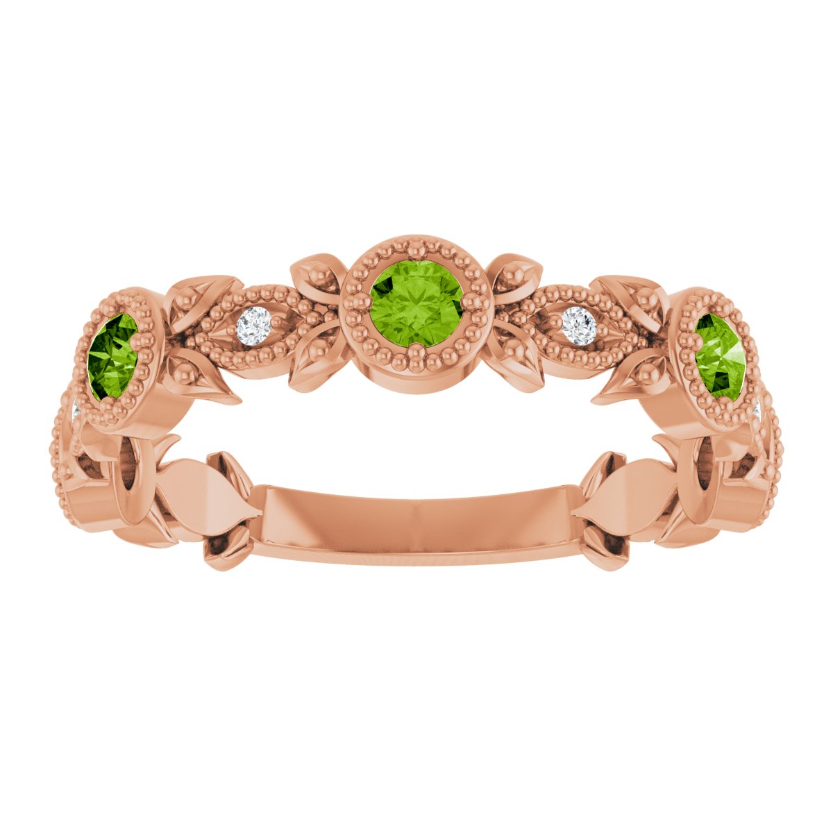 Leaf Ring -  Natural Peridot