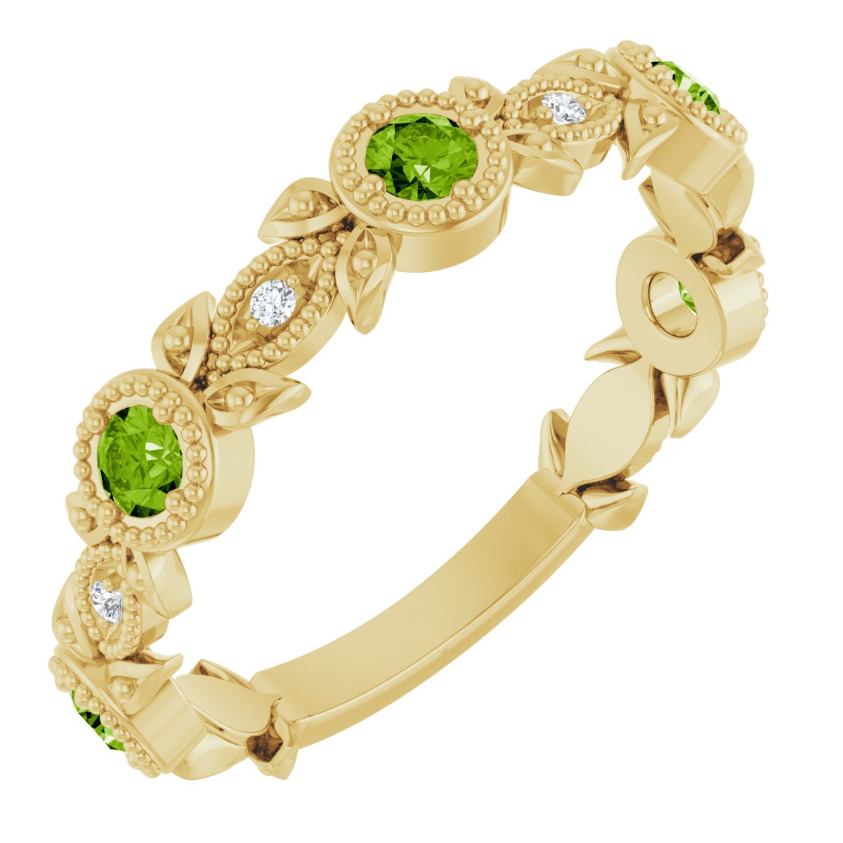 Leaf Ring -  Natural Peridot
