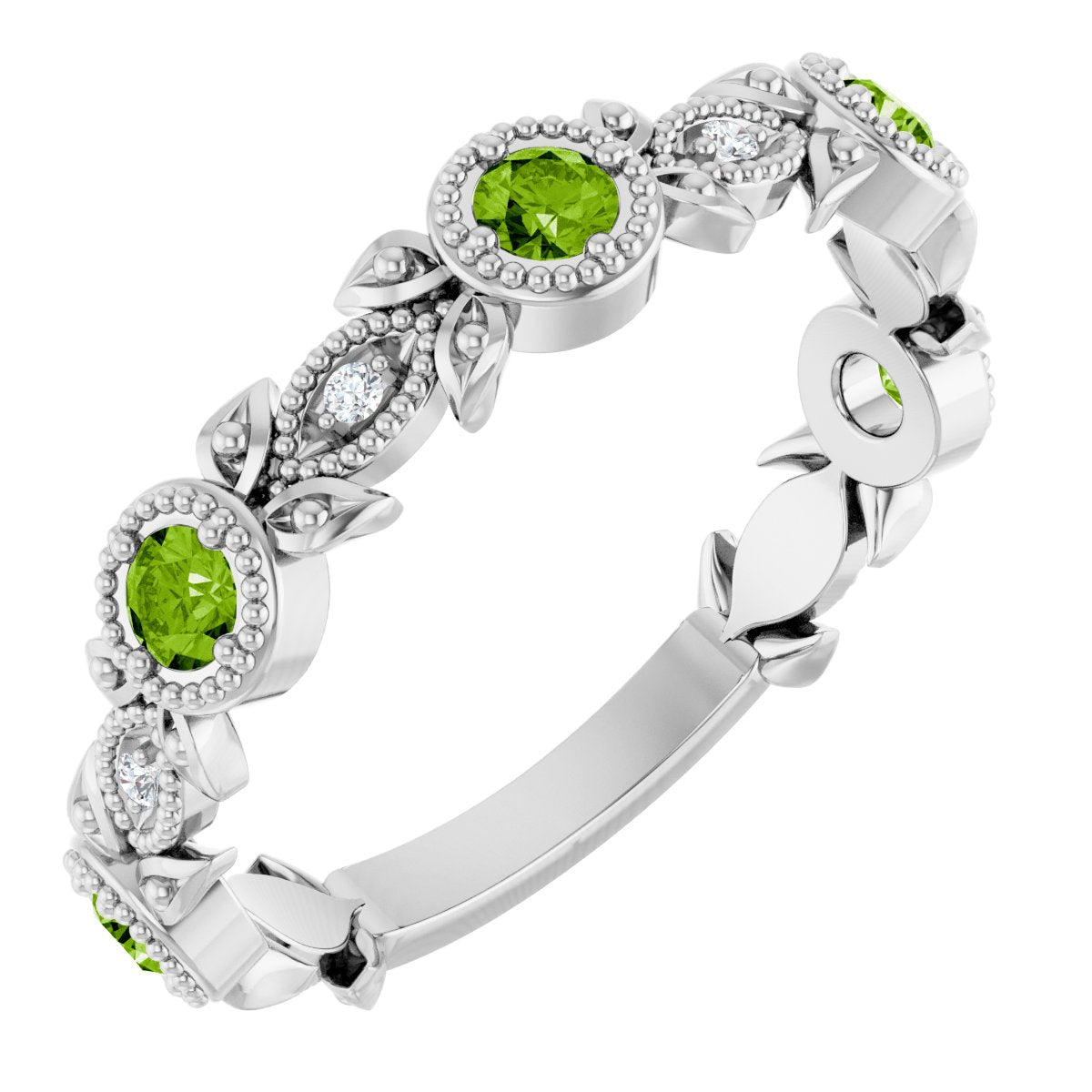 Leaf Ring -  Natural Peridot