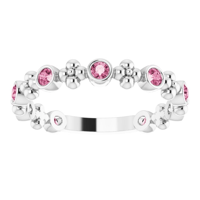 Stackable Ring - Natural Pink Tourmaline