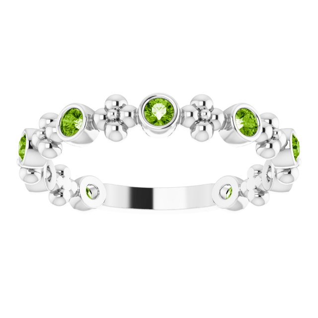 Stackable Ring -  Natural Peridot
