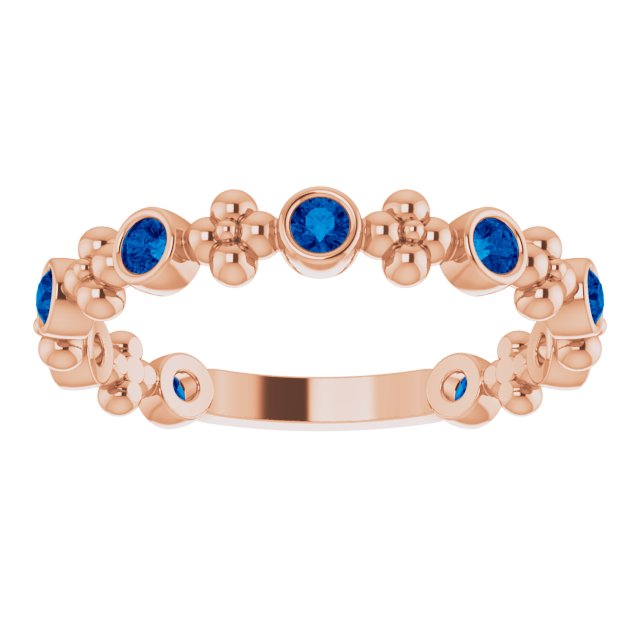 Stackable Ring - Natural Blue Sapphire