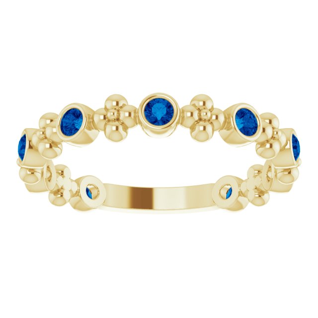 Stackable Ring - Natural Blue Sapphire