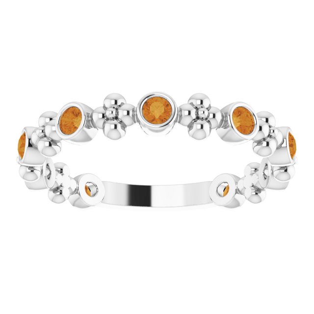 Stackable Ring -  Natural Citrine
