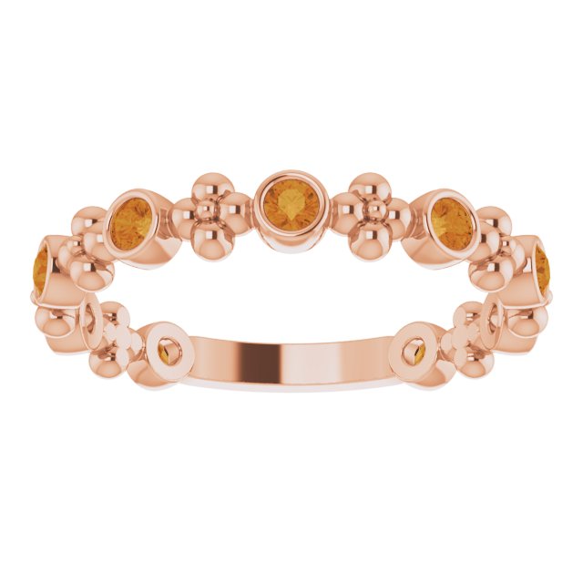 Stackable Ring -  Natural Citrine