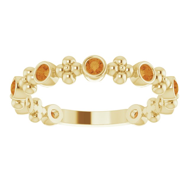 Stackable Ring -  Natural Citrine