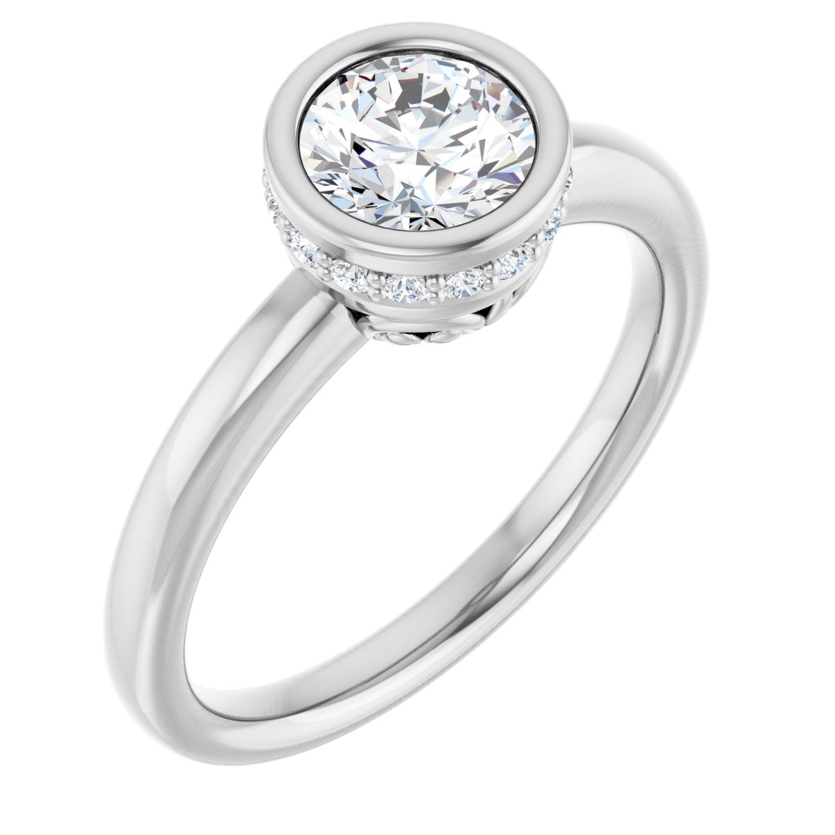 Bezel-Set Engagement Ring