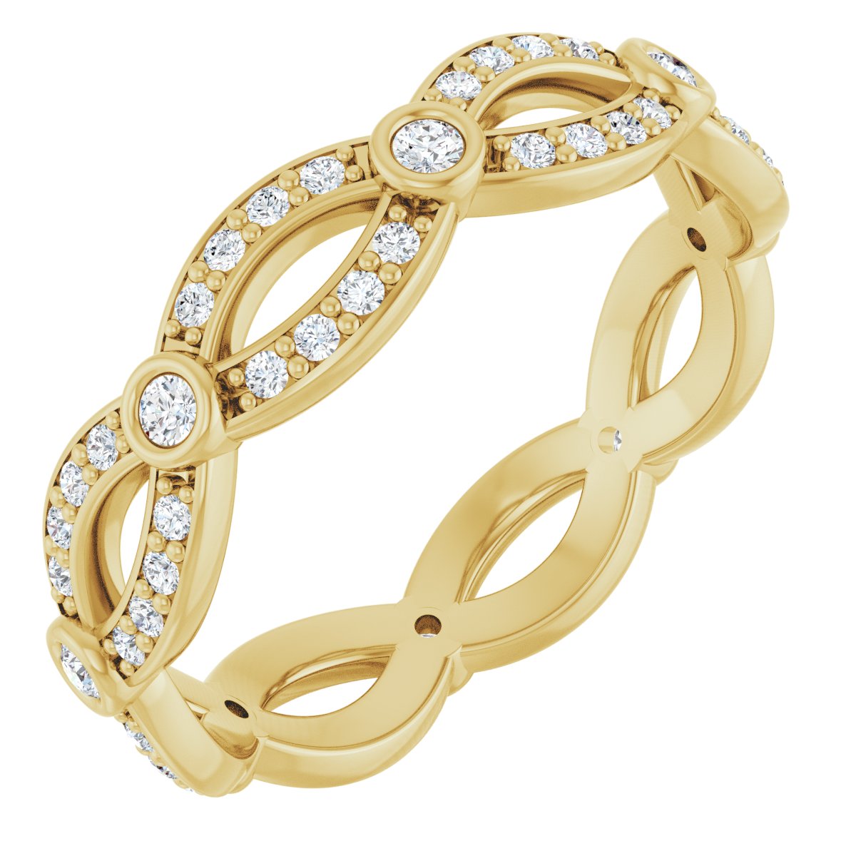 Round Diamond Infinity Band