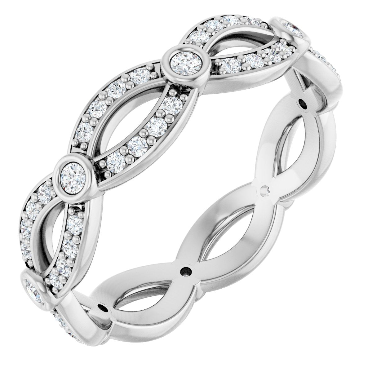 Round Diamond Infinity Band