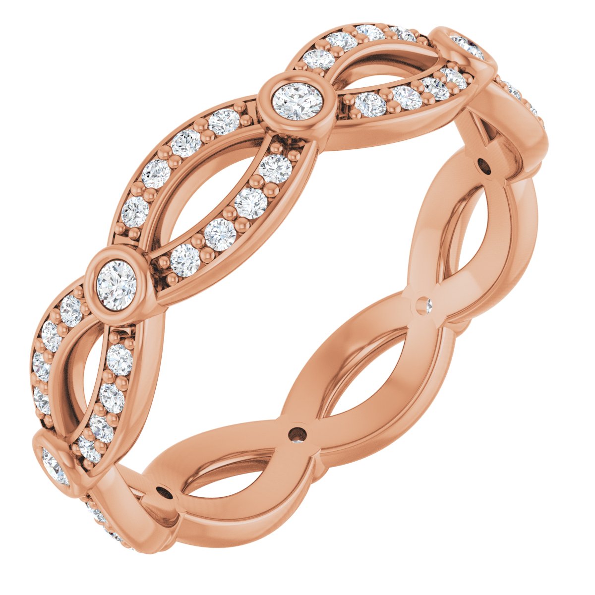 Round Diamond Infinity Band