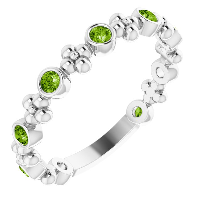Stackable Ring -  Natural Peridot