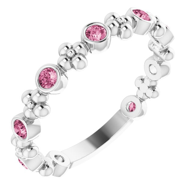 Stackable Ring - Natural Pink Tourmaline